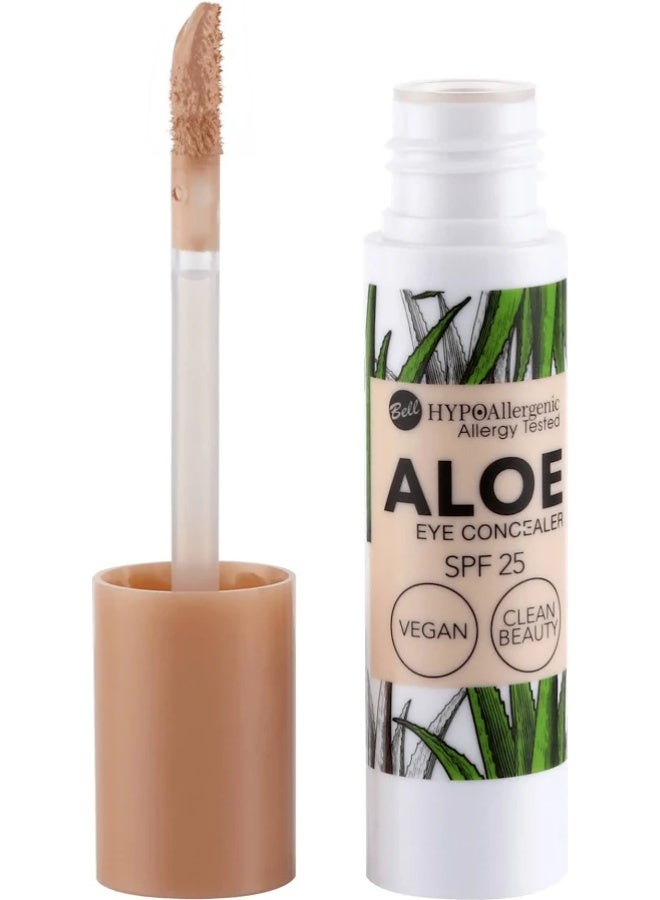 بيل خافي عيوب العين بيل المضاد للحساسية بخلاصة الصبار مع عامل حماية من الشمس SPF25، لون خوخي، 4.8 غرام - Image 2